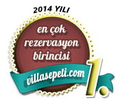 2014 yılı en çok rezervasyon alan villa ödülü