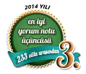 2014 yılı en iyi yorum notuna sahip üçüncü villa ödülü