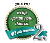 2016 yılı en iyi yorum notuna sahip ikinci villa ödülü