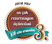 2018 yılı en çok rezervasyon alan üçüncü villa ödülü