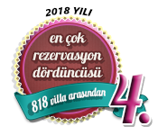 2018 yılı en çok rezervasyon alan dördüncü villa ödülü