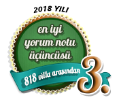 2018 yılı en iyi yorum notuna sahip üçüncü villa ödülü